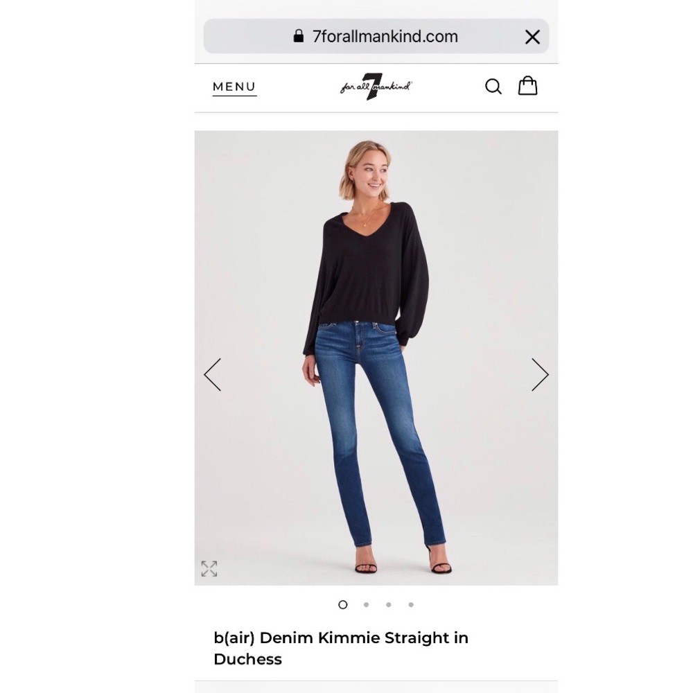Kimmie Straight Leg 7 For All Mankind Jeans - Picture 2 of 8